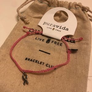 Pura Vida Brest Cancer Awareness Bracelet